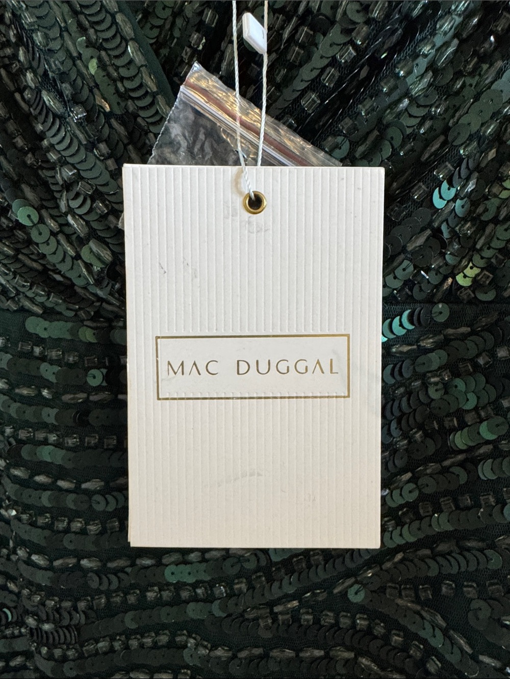 Mac Duggal 5441 Green Embellished Cap Sleeve Evening Gown Size 8 NWT - Picture 9 of 10